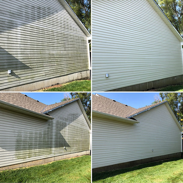 white home before and after cleaning